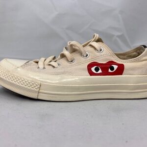 Converse X Comme des Garcons Play Chuck Taylor Sneakers Off White Trainers Shoes